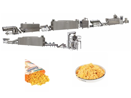 Small Snacks Food Corn Flakes Production Line 100 - 200kg/H