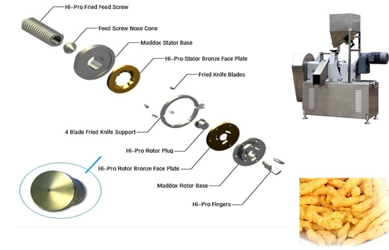 Food Grade Cheetos Snack Production Line 200 -300 Kg/H