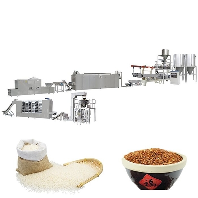 500Kg/Hr Screw Shell Artificial Rice Processing Line Stainless Steel