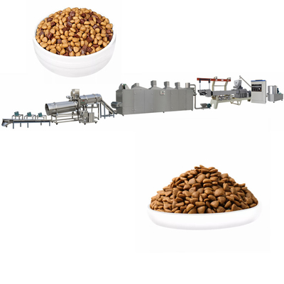 Automatic 70kw Oem Dry Pet Food Production Line Big Capacity