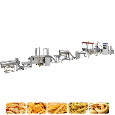 Puffed Fried Snack Production Line Stainless Steel Twin Screw Extruder