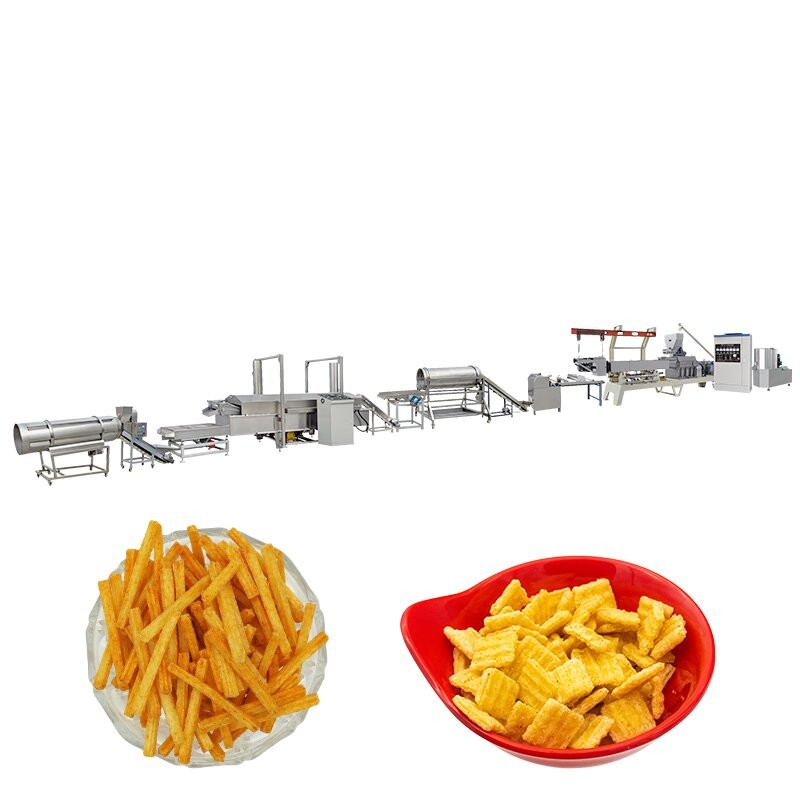 Snack Rework Line Crispy Fried Snack Production Line 100 - 150kg/H 150 - 200kg/H